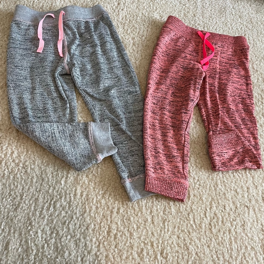 2 pairs of 2t girls sweatpant active joggers